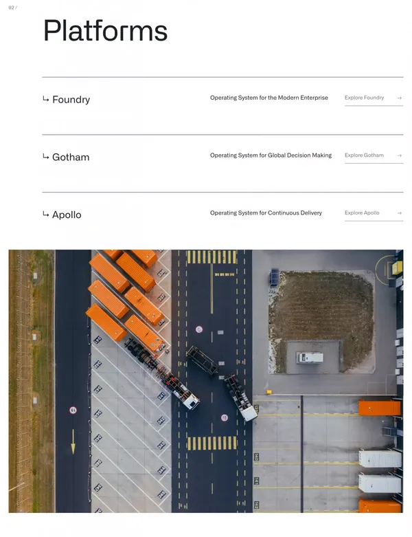 Home | Palantir - Landing design inspiration