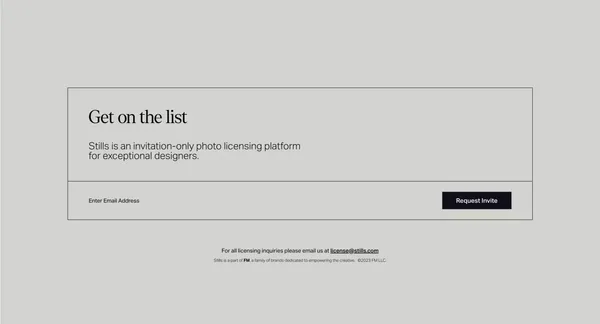 Introducing Stills: A new way for contributors to license photos. - Landing design inspiration