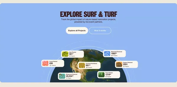 Surf & Turf - Landing design inspiration