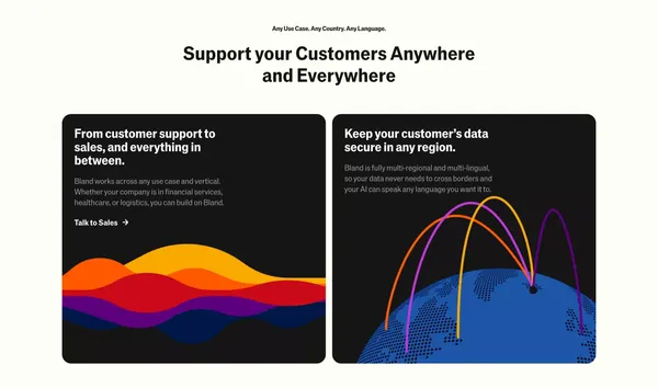 Bland AI | Automate Phone Calls with Conversational AI for Enterprises - Landing design inspiration