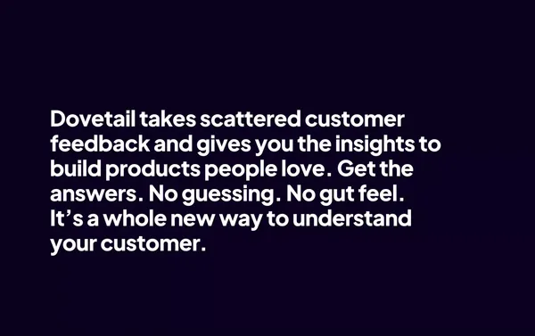 Customer Insights Hub — Dovetail - Landing design inspiration