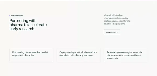 Analyzing the tumor to predict cancer treatment response - Landing design inspiration