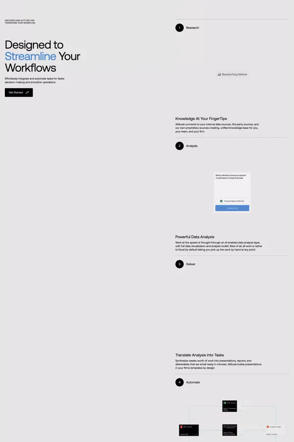 Altitude — AI for Finance‍ Complex Decisions‍ Made Simple - Landing design inspiration