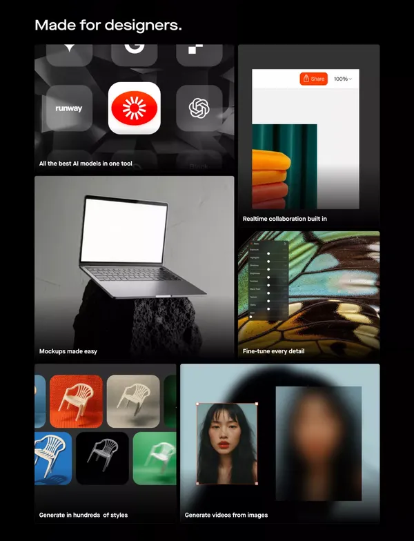 Visual Electric - Generate AI Images & Videos - Landing design inspiration