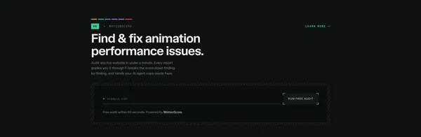 Motion: JavaScript & React animation library - Landing design inspiration