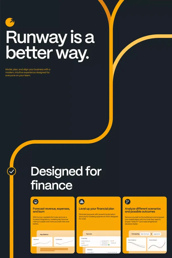 Runway / The finance platform your team doesn't hate. - Landing design inspiration