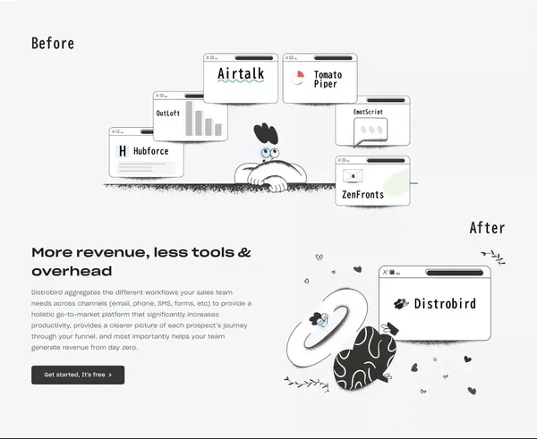 #1 Cold Email Software With Built-in Dialer & Shared Inbox - Landing design inspiration