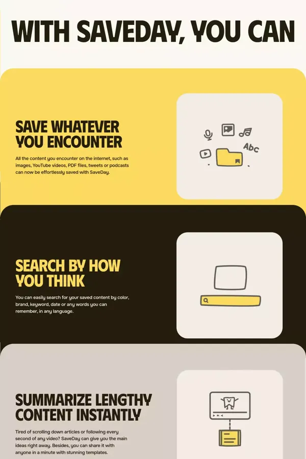 SaveDay - AI Bookmark Manager and Web Highlight - Landing design inspiration