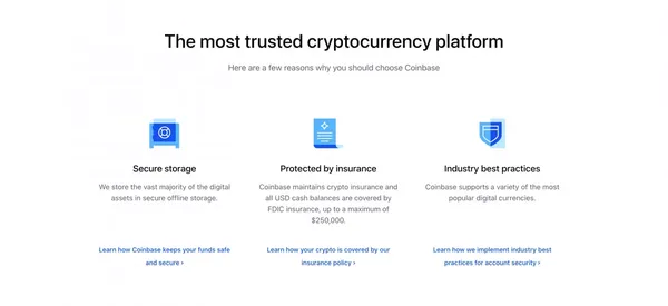 Coinbase - Landing design inspiration