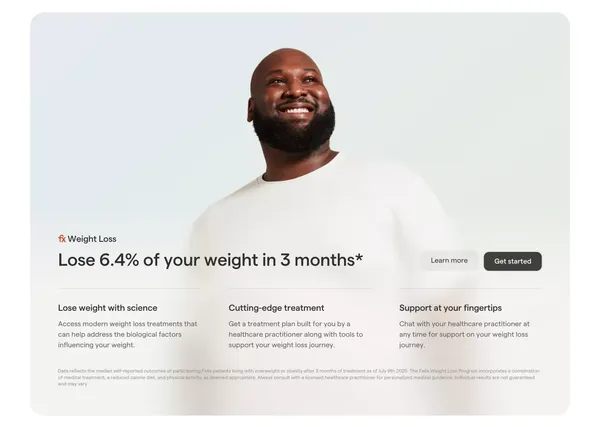 Felix | On-Demand Treatment & Online Prescriptions For Everyday Health - Landing design inspiration