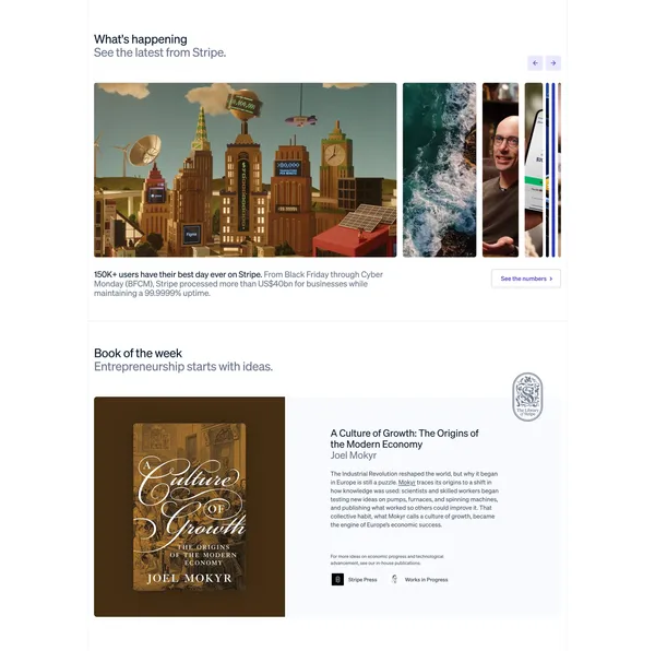 Stripe | Financial Infrastructure to Grow Your Revenue - Landing design inspiration