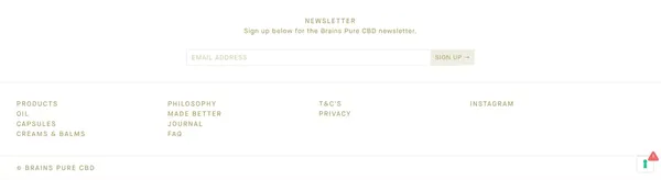 Brains Pure CBD - Landing design inspiration