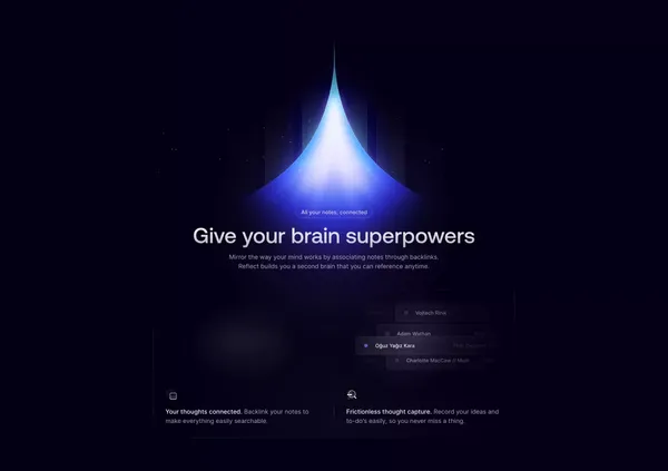 Reflect - Landing design inspiration