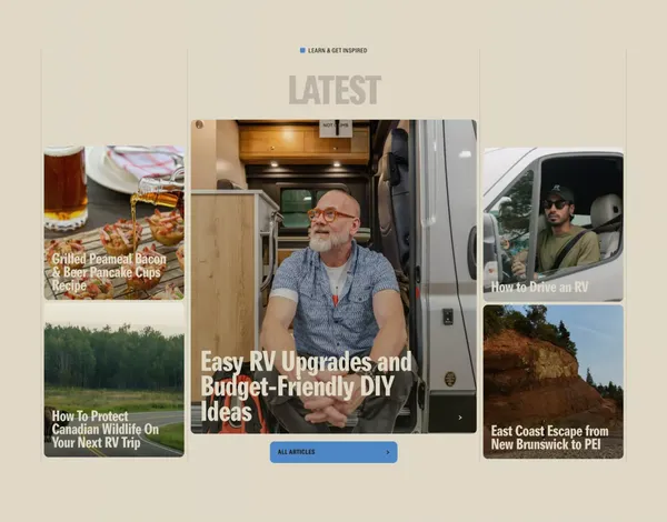 Go RVing Canada: RV dealers, Campgrounds and Trip Guides - Landing design inspiration