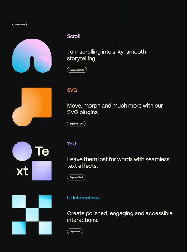 GSAP - Landing design inspiration