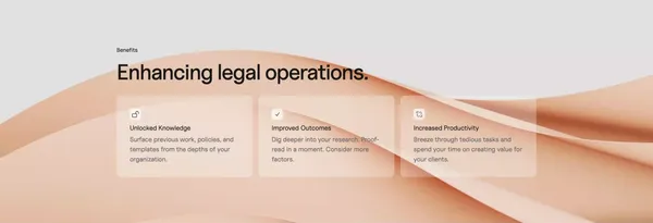 Leya | The future of legal work - Landing design inspiration