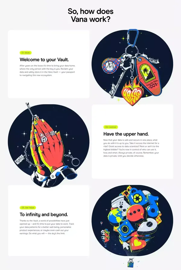 VANA | Unlock the power of your data - Landing design inspiration