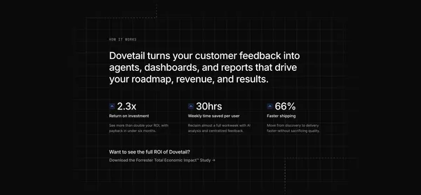 Dovetail | Customer Intelligence Platform - Landing design inspiration