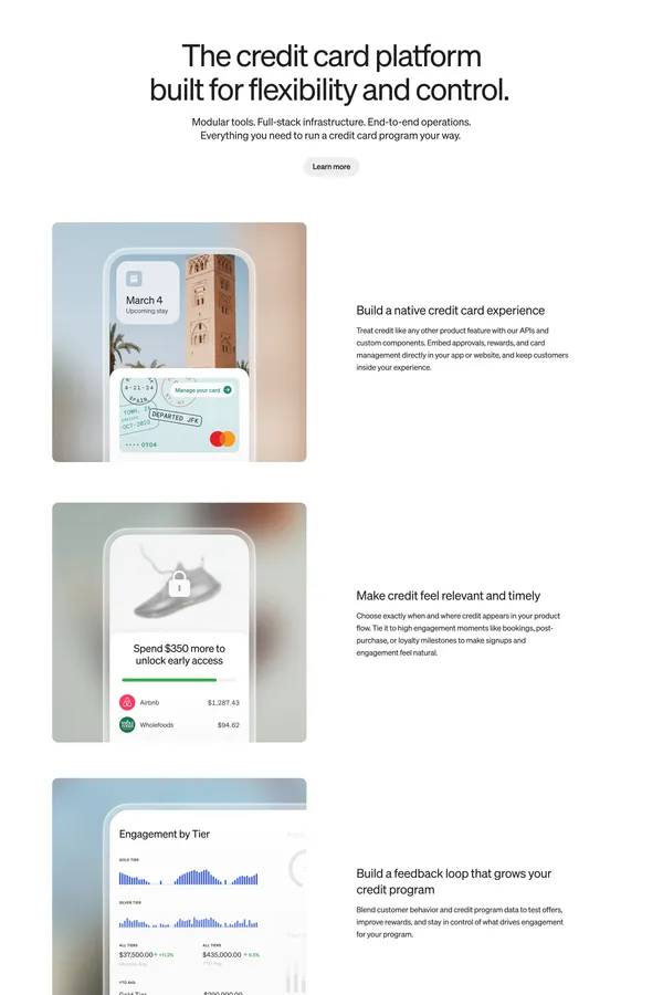 Cardless | Embedded Credit Card Platform - Landing design inspiration