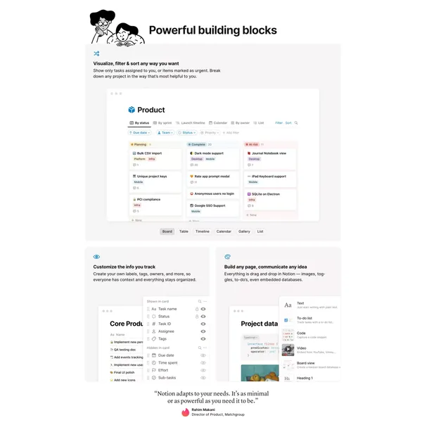 Your connected workspace for wiki, docs & projects | Notion - Landing design inspiration