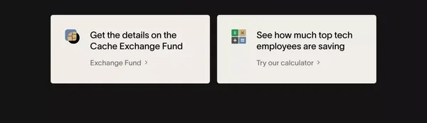 Cache | A modern brokerage for your large stock positions - Landing design inspiration