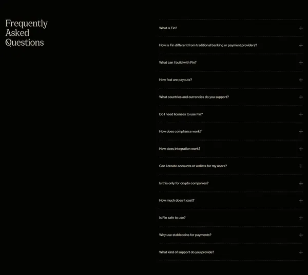 Fin — Global Money Movement | Fin.com - Landing design inspiration