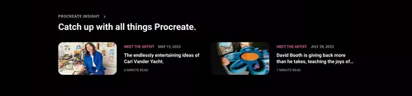 Procreate® – Sketch, Paint, Create. - Landing design inspiration