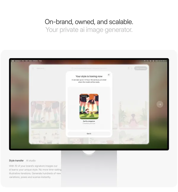 exactly.ai | Train AI to replicate your brand style - Landing design inspiration