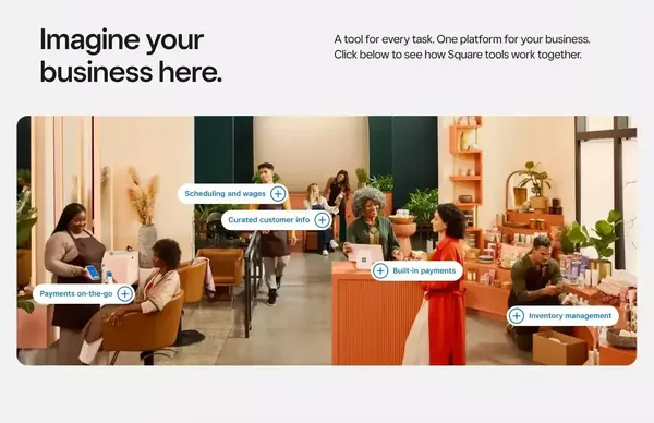 Square | Solutions For Your Small, Medium & Large Business - Landing design inspiration
