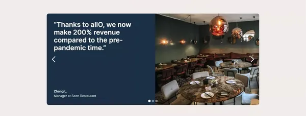 allO - Run the Restaurant Your Guests Love - Landing design inspiration