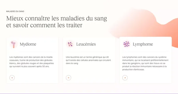 HAIMATOS - Centre d'hÃ©matologie Paris, MÃ©decins HÃ©matologues - Landing design inspiration