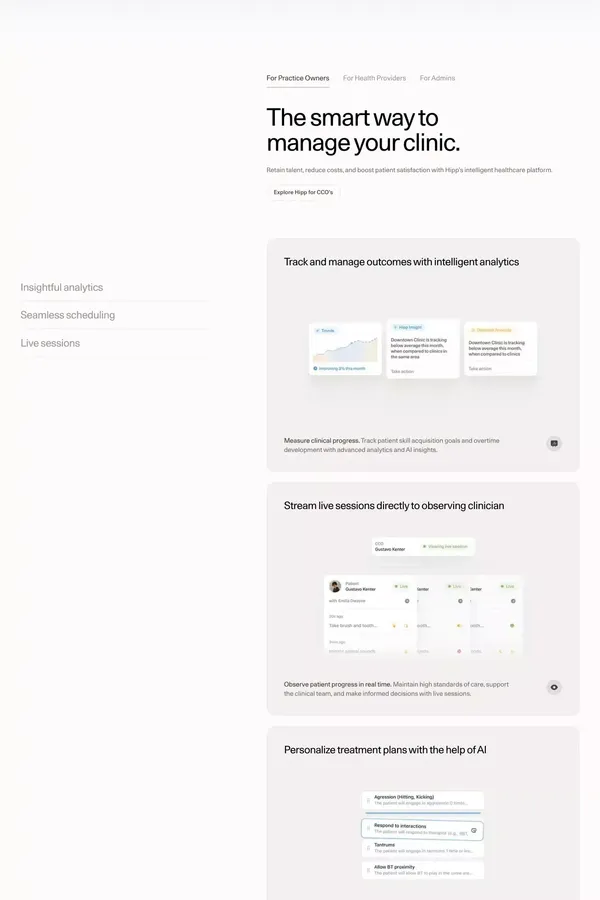 Clinical Notes in Seconds. That’s Hipp | Hipp Health - Landing design inspiration