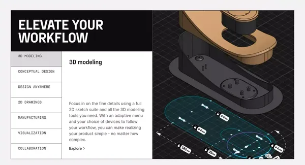 Shapr3D | CAD: Design to Manufacturing | Windows, Mac, iPad - Landing design inspiration