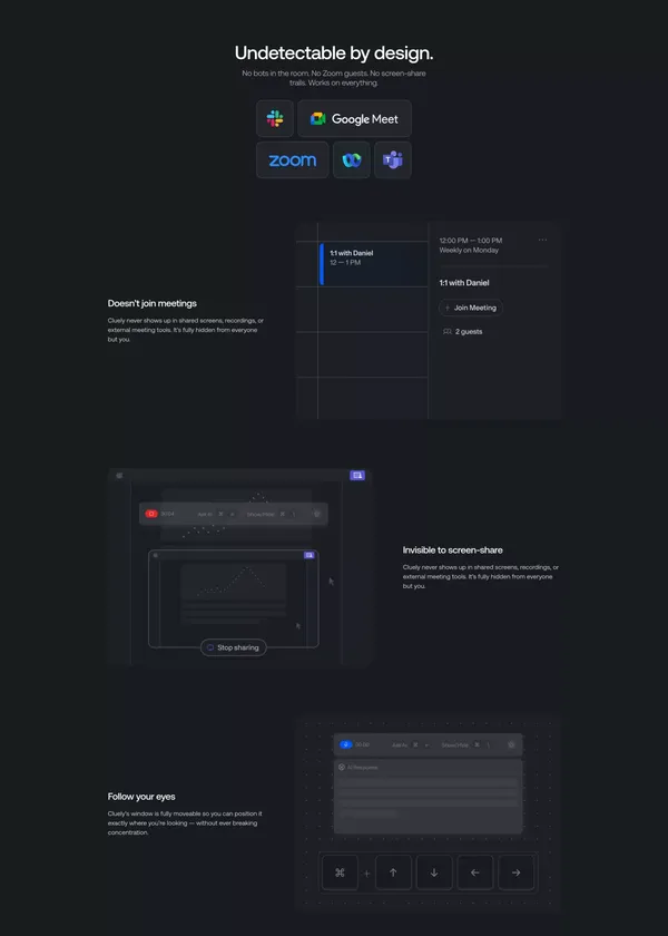 Cluely - Landing design inspiration