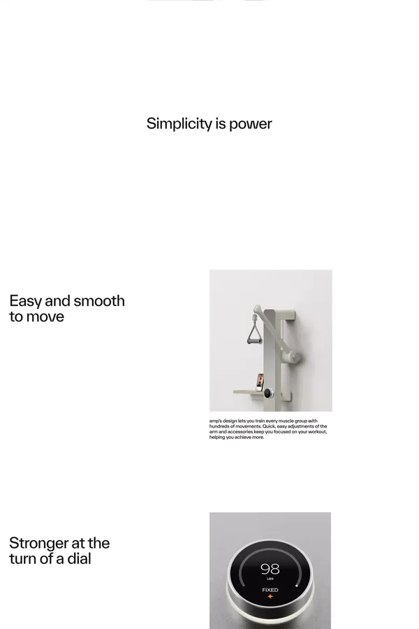 amp - the AI-powered fitness machine made for modern life - Landing design inspiration