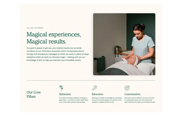 Hawthorne Skin & Beauty | Holistic Skin & Beauty Lab in Brisbane - Landing design inspiration