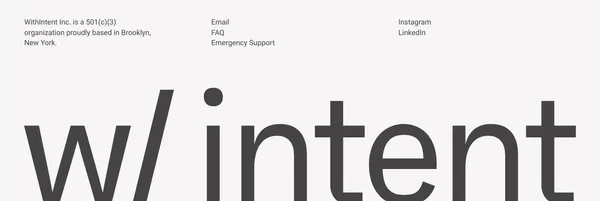 w/ intent - Landing design inspiration