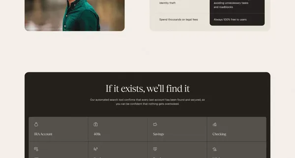Sunset — Find what they left behind. - Landing design inspiration
