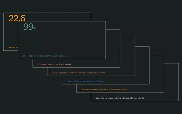 The Supply / Curated Digital Talent - Landing design inspiration