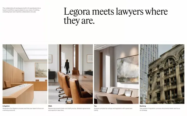 Legora - Landing design inspiration