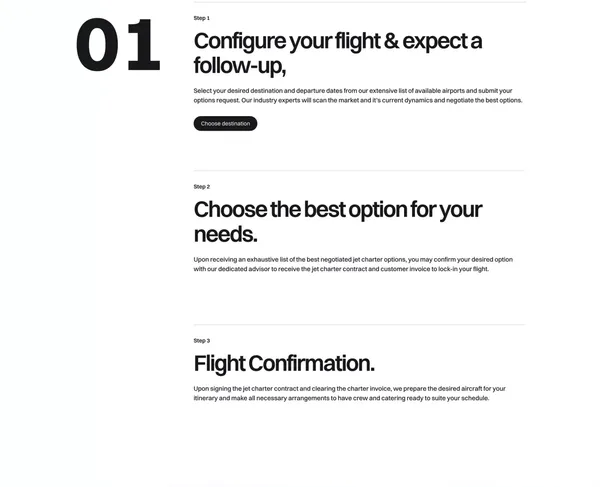 Corporate Jet Charters | Airvoir - Landing design inspiration