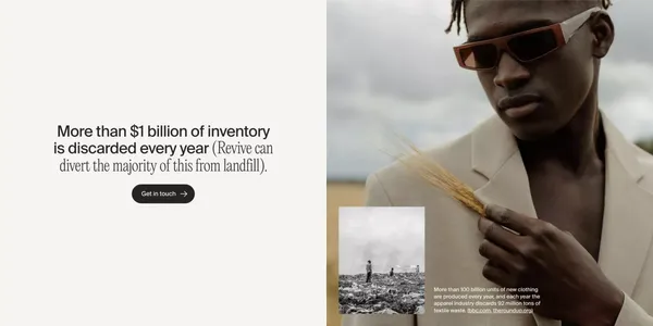 (Re)vive | Where sustainability meets profitability. - Landing design inspiration
