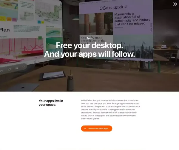 Apple Vision Pro - Apple - Landing design inspiration