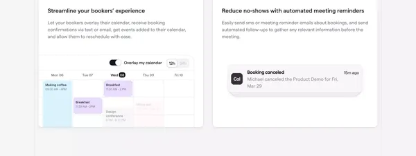 Cal.com | Open Scheduling Infrastructure - Landing design inspiration