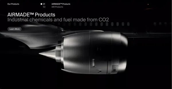 AIR COMPANY | Carbon Technology Leader for a Decarbonized Future - Landing design inspiration