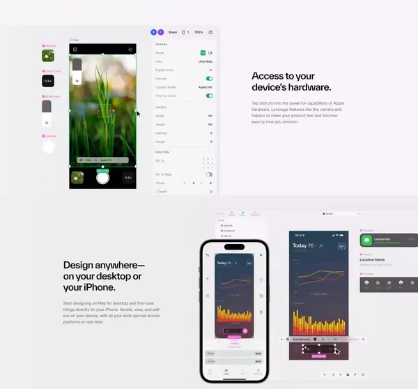 Play · Design mobile apps with the power of iOS & SwiftUI - Landing design inspiration