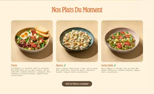 CALA - Du Soleil Dans Vos Assiettes - Landing design inspiration
