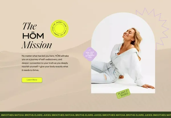 HŌM Wellness - Landing design inspiration