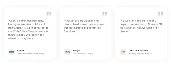 Friday Finance - Business finance, simplified - Landing design inspiration