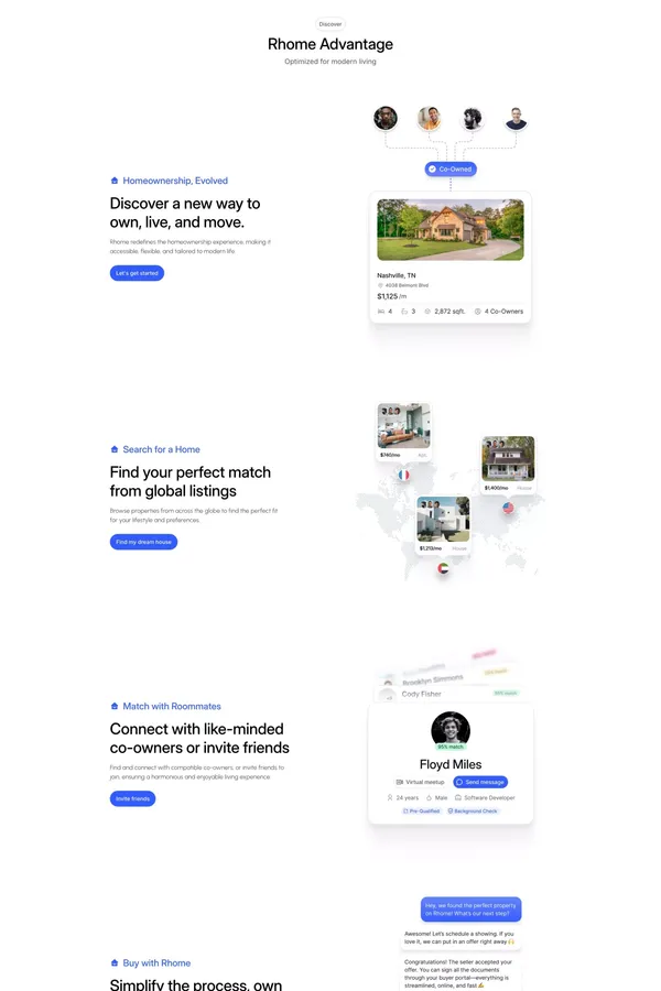 Rhome - Landing design inspiration
